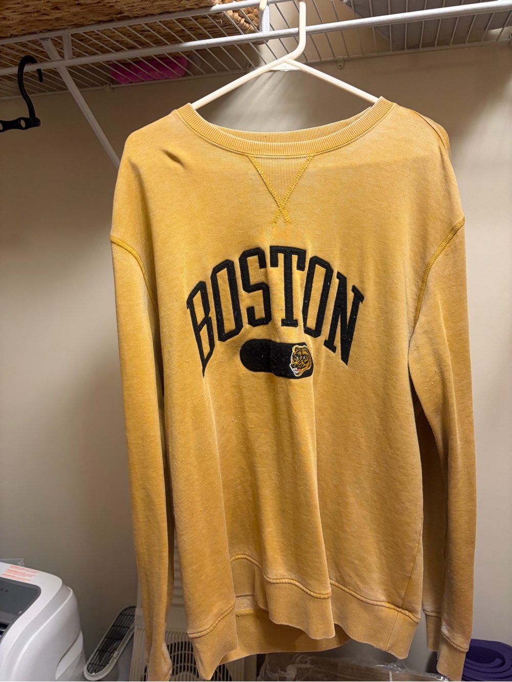 Boston Graphic Crewneck Sweatshirt - Yellow